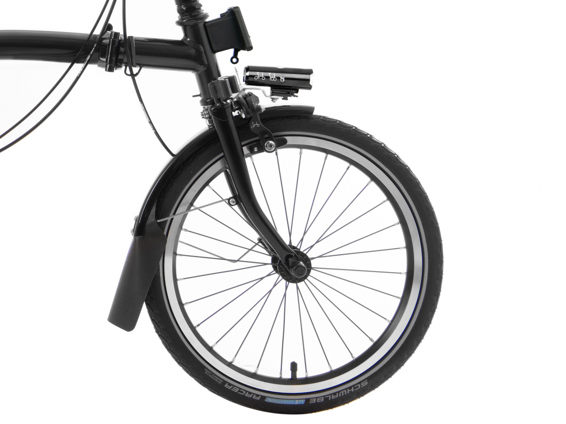 Brompton M6R Black Edition Zwart Glans BE-M6R-mBKg-eBKg-FCB-BAT3-SPT-TYM-REV - Vlerick Fietsen