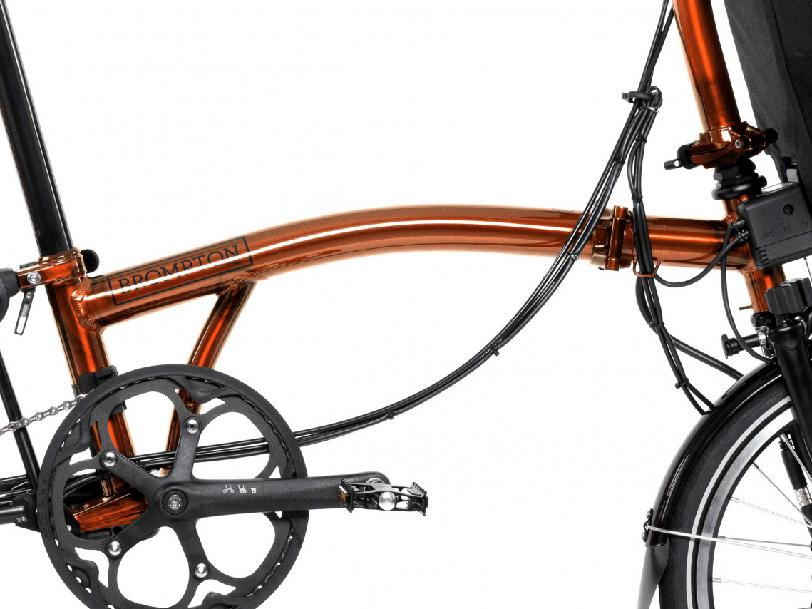 Brompton Electric P Line Hoofd- en Voorframe Flame Lacquer